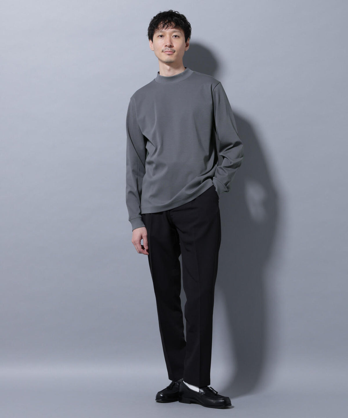 アンチスメルモックネックTシャツ 長袖