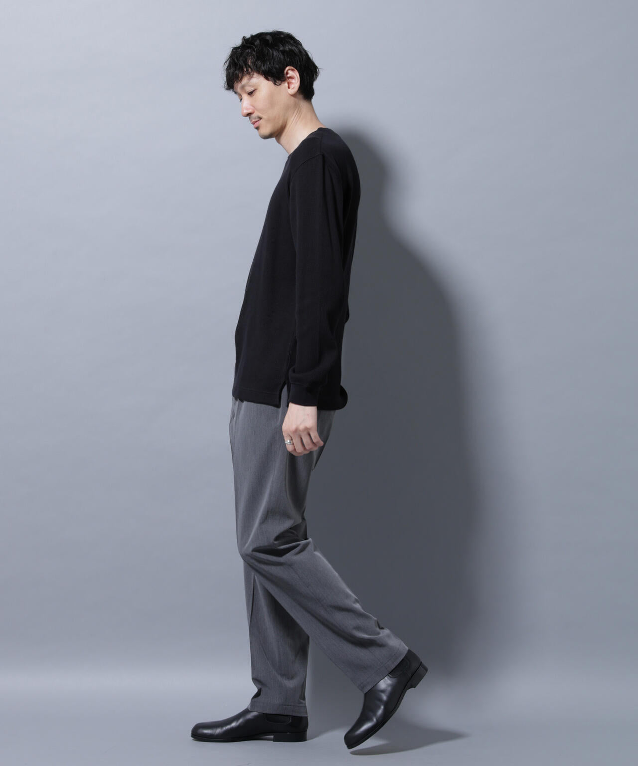 アンチスメルワッフルTシャツ 長袖