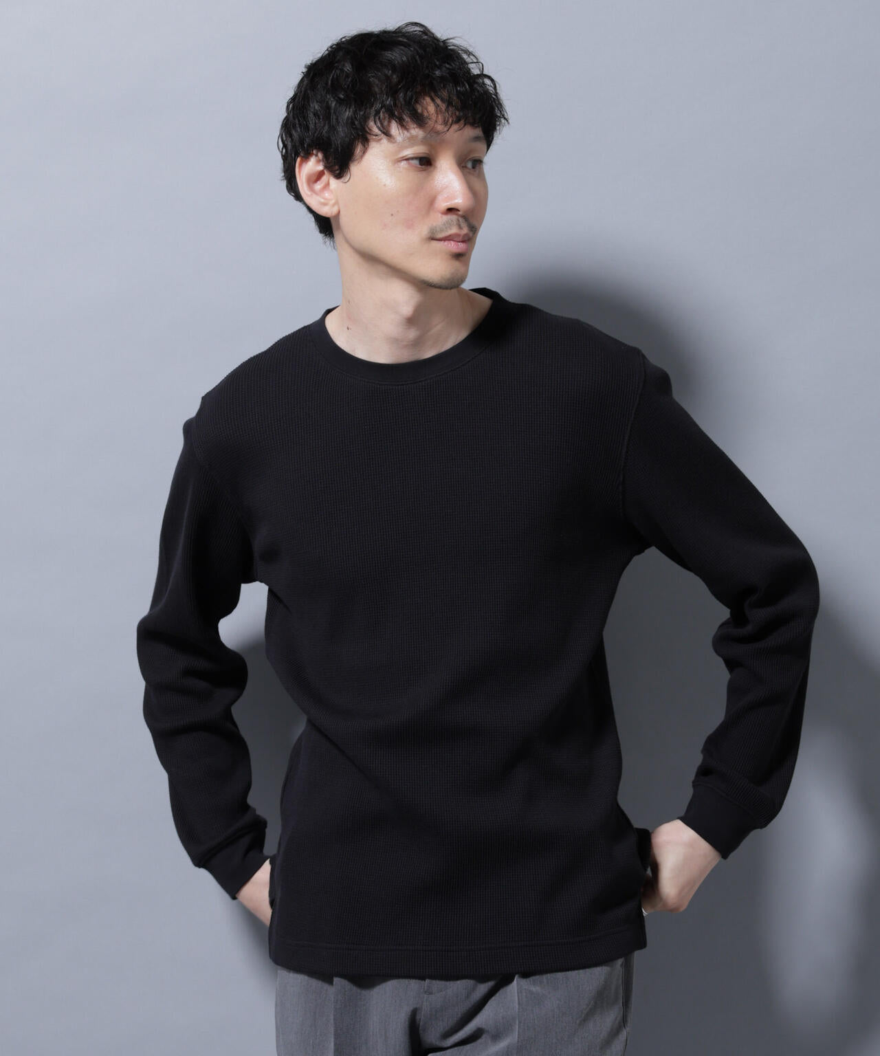 アンチスメルワッフルTシャツ 長袖