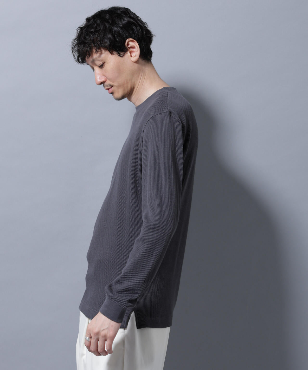 アンチスメルワッフルTシャツ 長袖