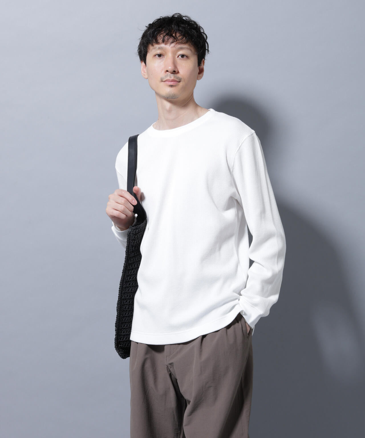 アンチスメルワッフルTシャツ 長袖