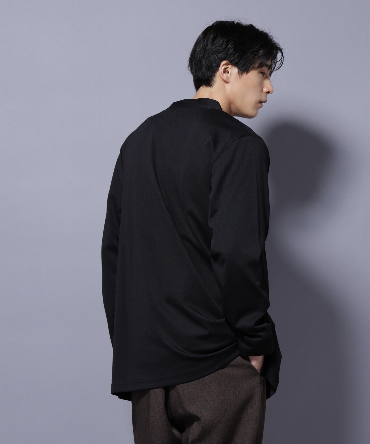 ダブルジャージー着流しカーディガン