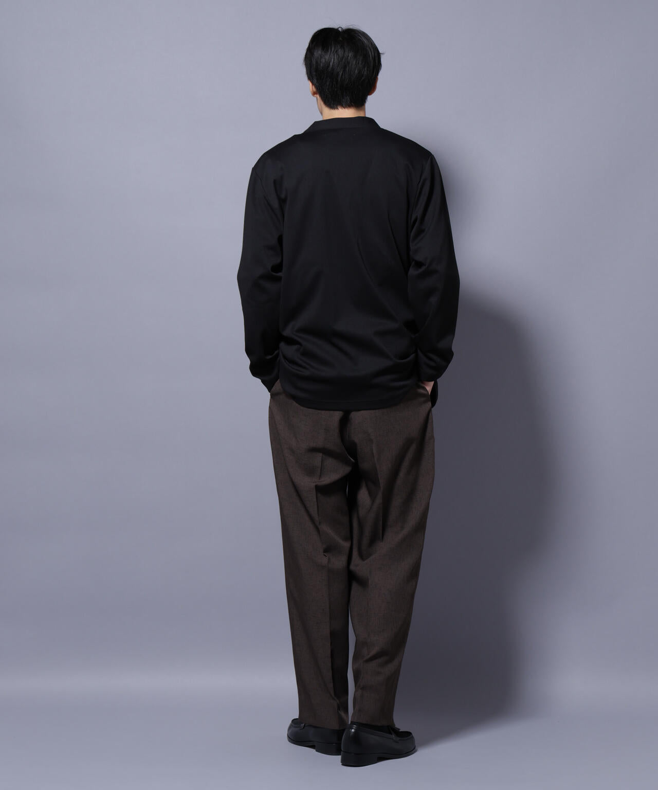 ダブルジャージー着流しカーディガン