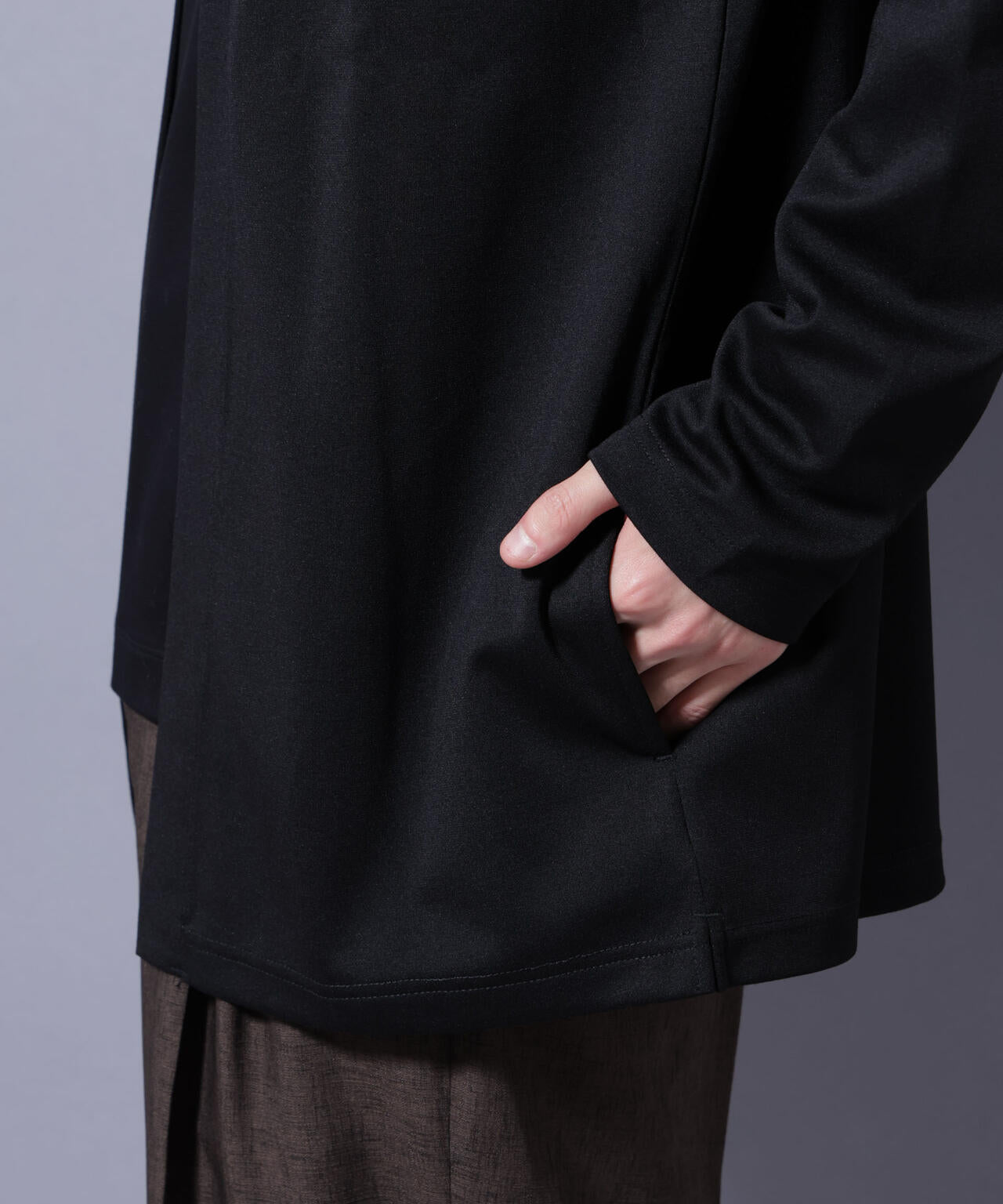 ダブルジャージー着流しカーディガン