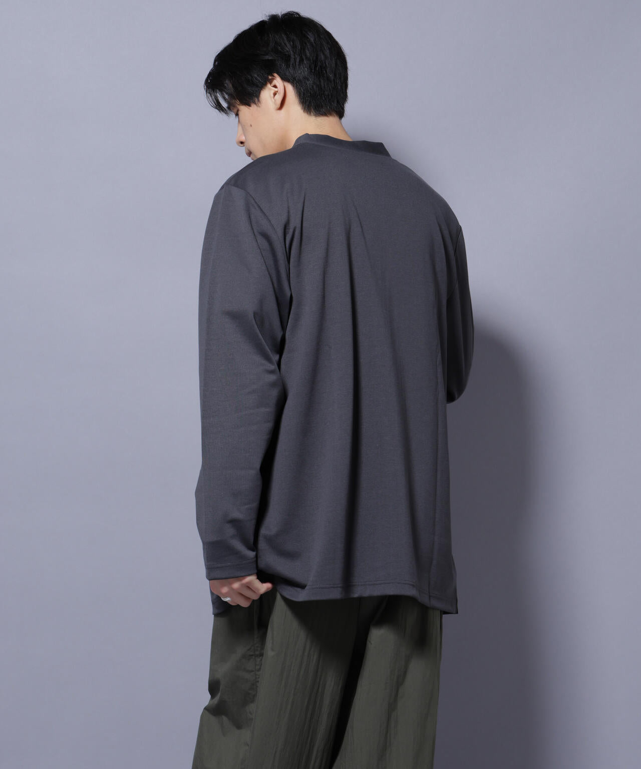 ダブルジャージー着流しカーディガン