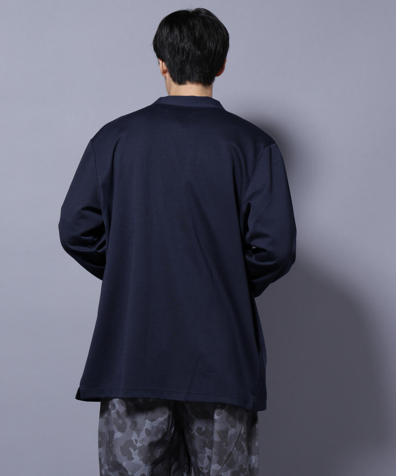 ダブルジャージー着流しカーディガン