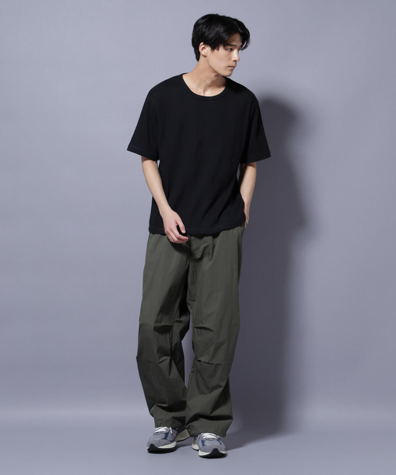 NORMANBROS/NORMANBROS別注 テレコUネックTシャツ 半袖