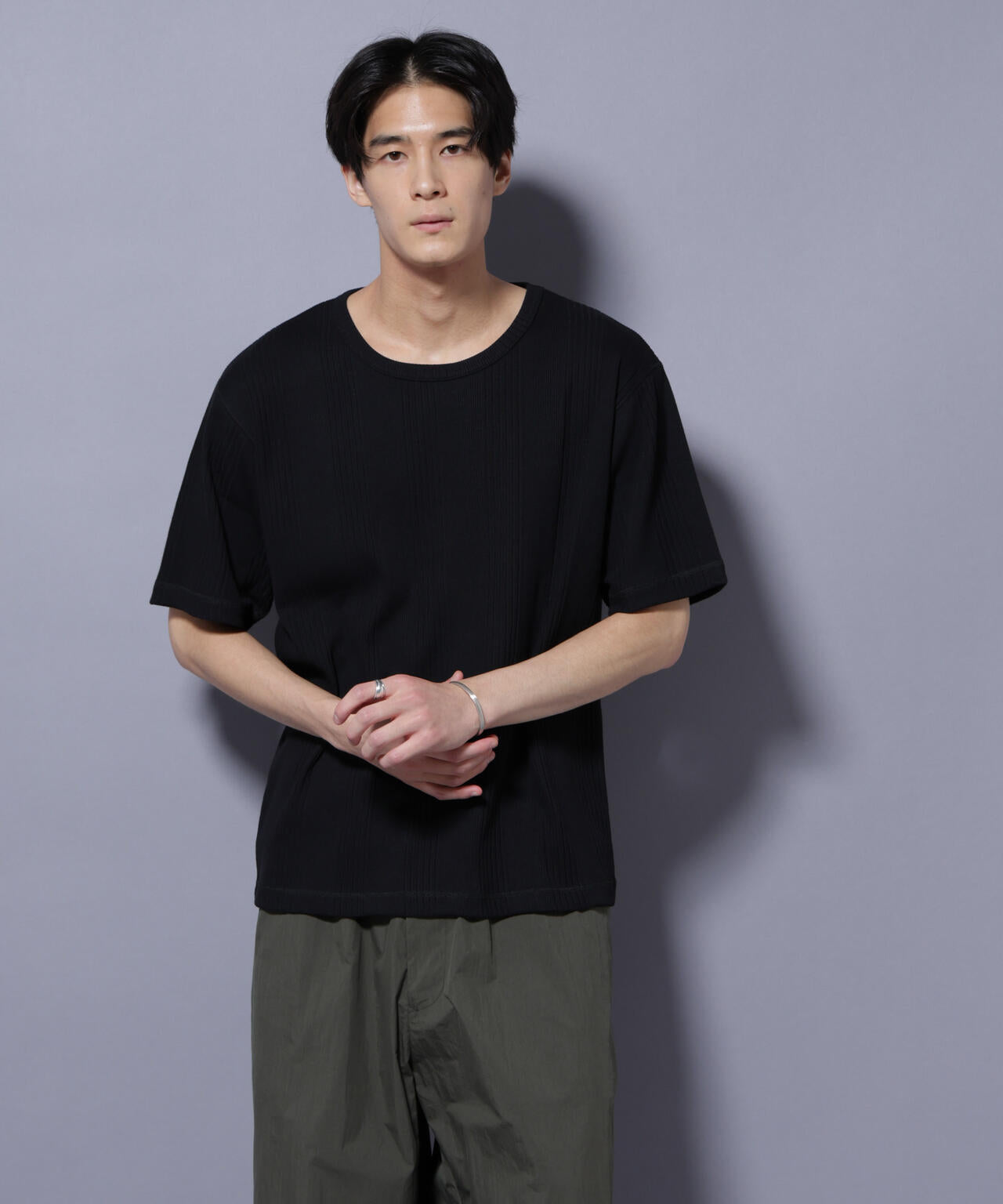 NORMANBROS/NORMANBROS別注 テレコUネックTシャツ 半袖