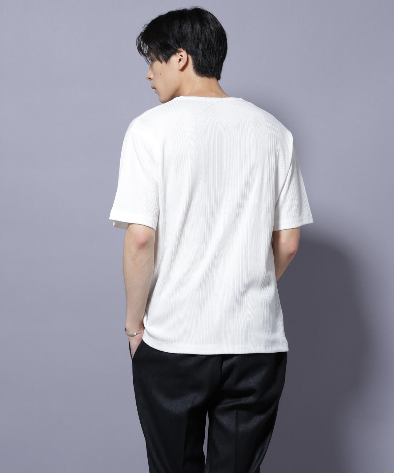 NORMANBROS/NORMANBROS別注 テレコUネックTシャツ 半袖