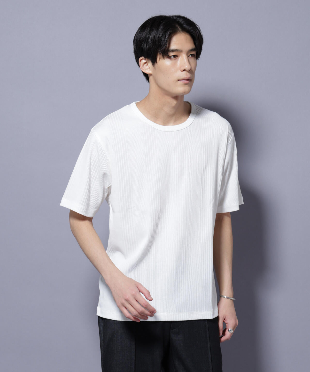 NORMANBROS/NORMANBROS別注 テレコUネックTシャツ 半袖