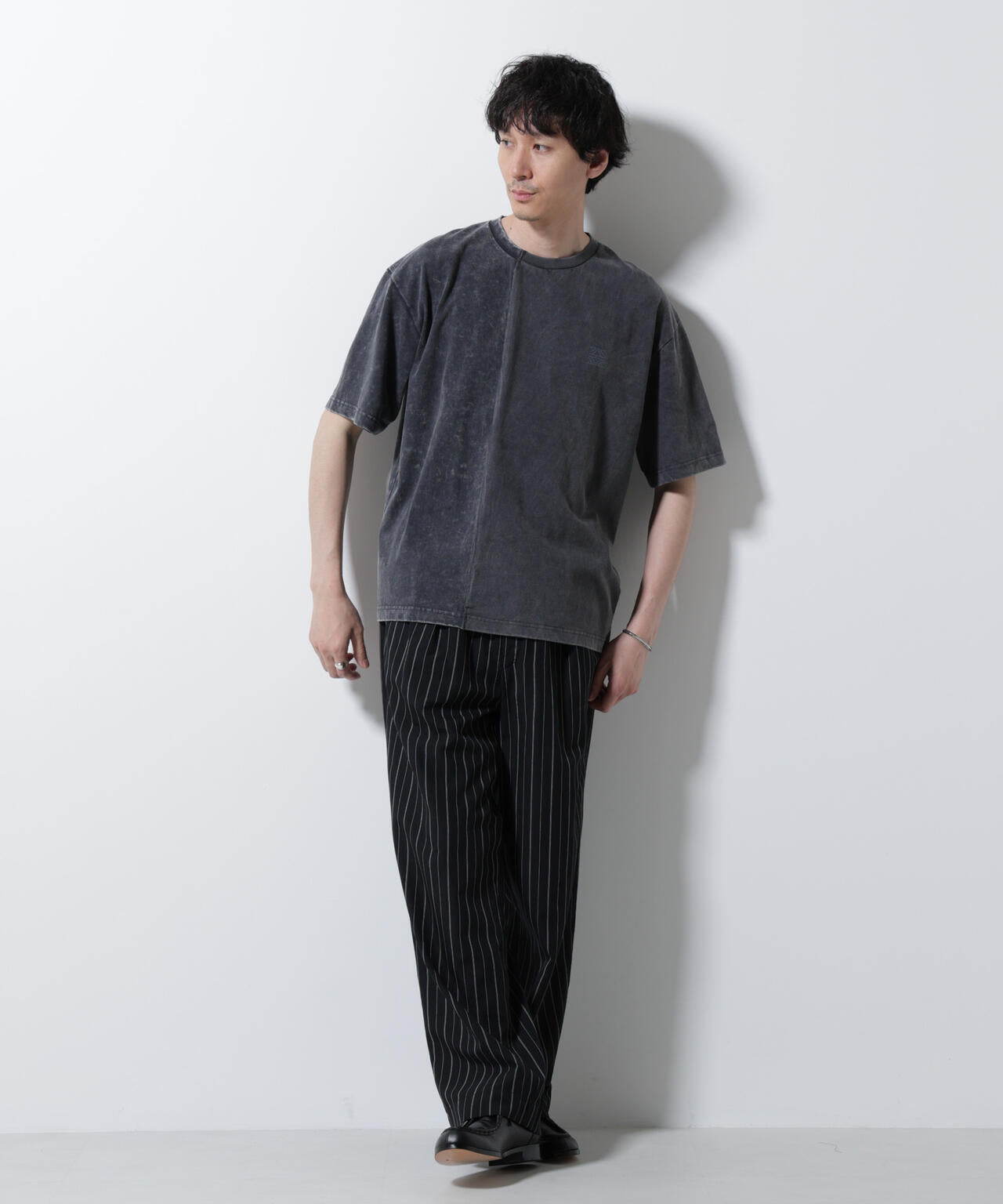「A-C-Z」2トーンピグメントTシャツ 半袖
