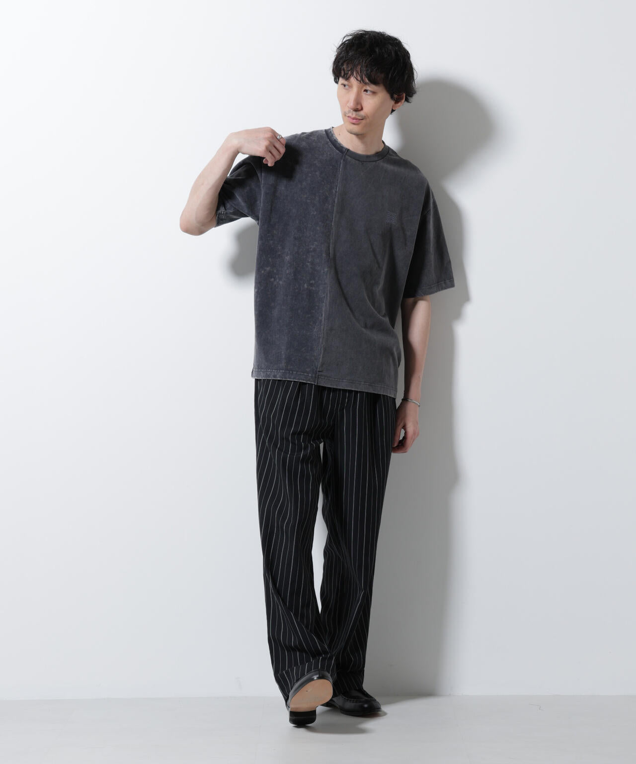 「A-C-Z」2トーンピグメントTシャツ 半袖