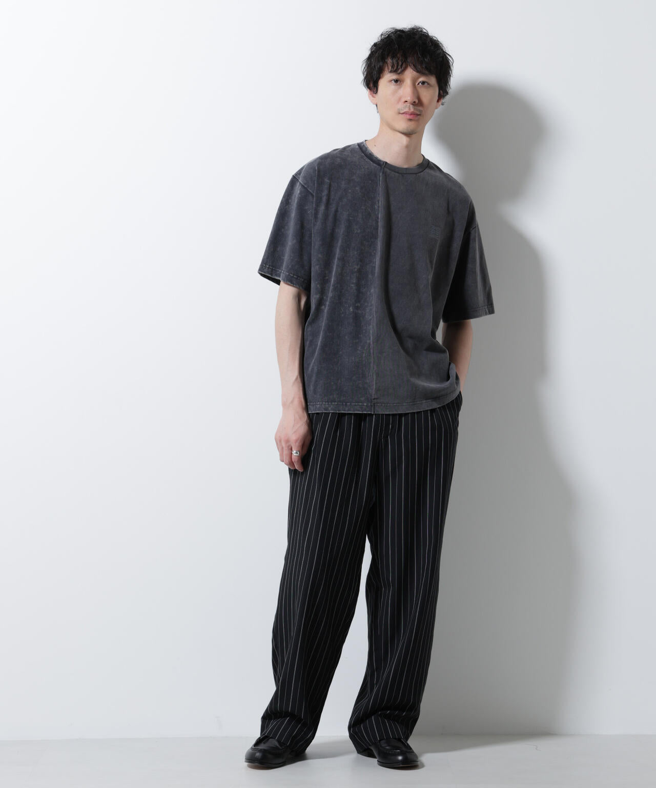 「A-C-Z」2トーンピグメントTシャツ 半袖