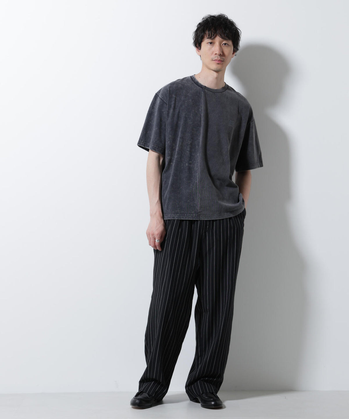 「A-C-Z」2トーンピグメントTシャツ 半袖