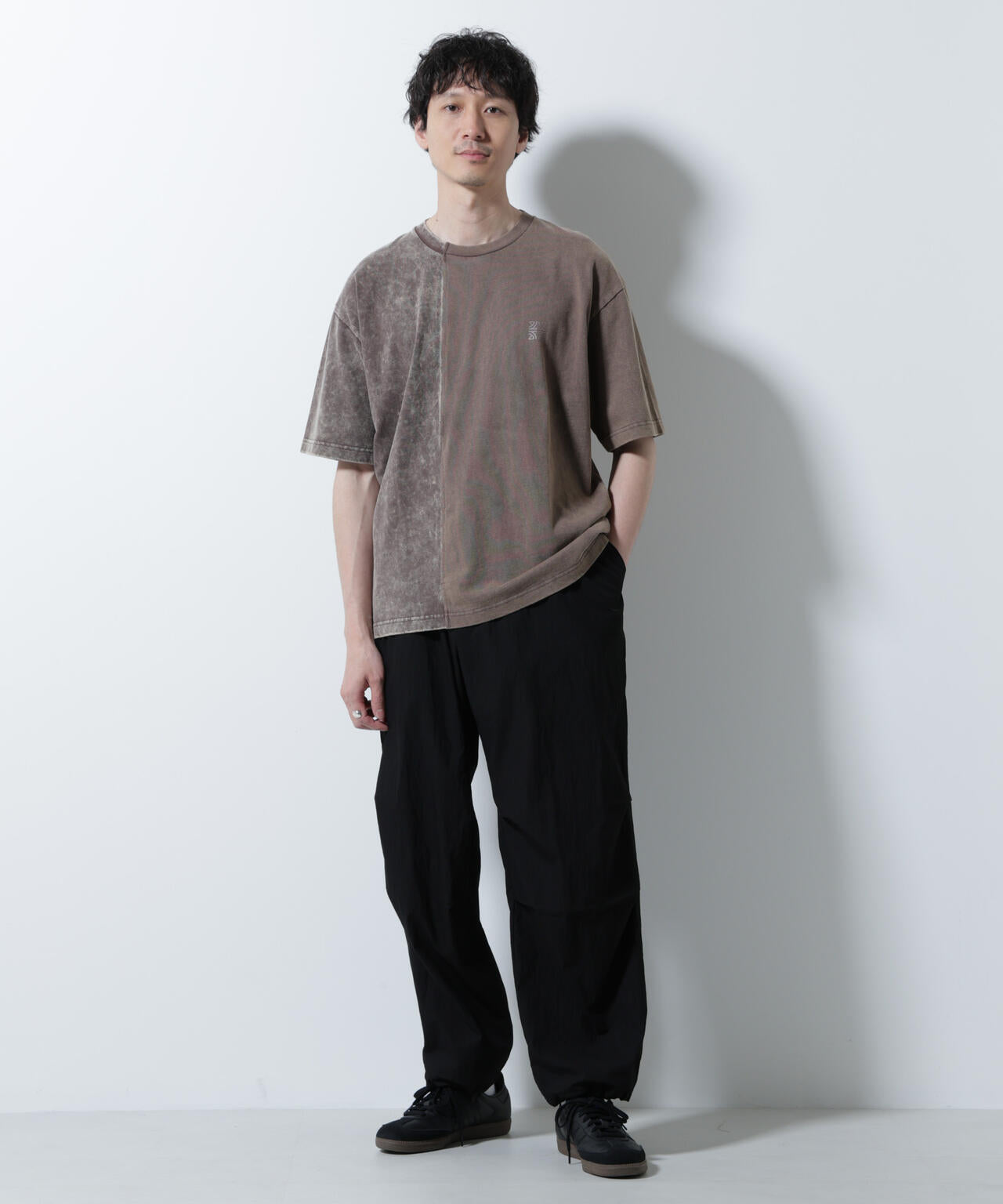 「A-C-Z」2トーンピグメントTシャツ 半袖