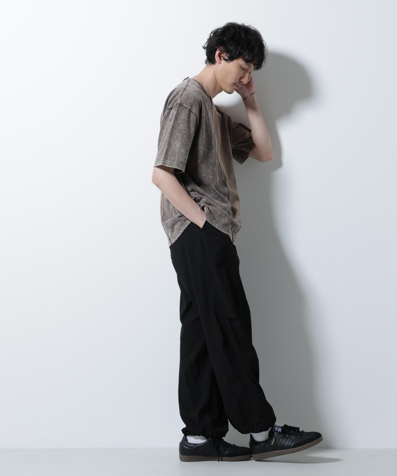 「A-C-Z」2トーンピグメントTシャツ 半袖