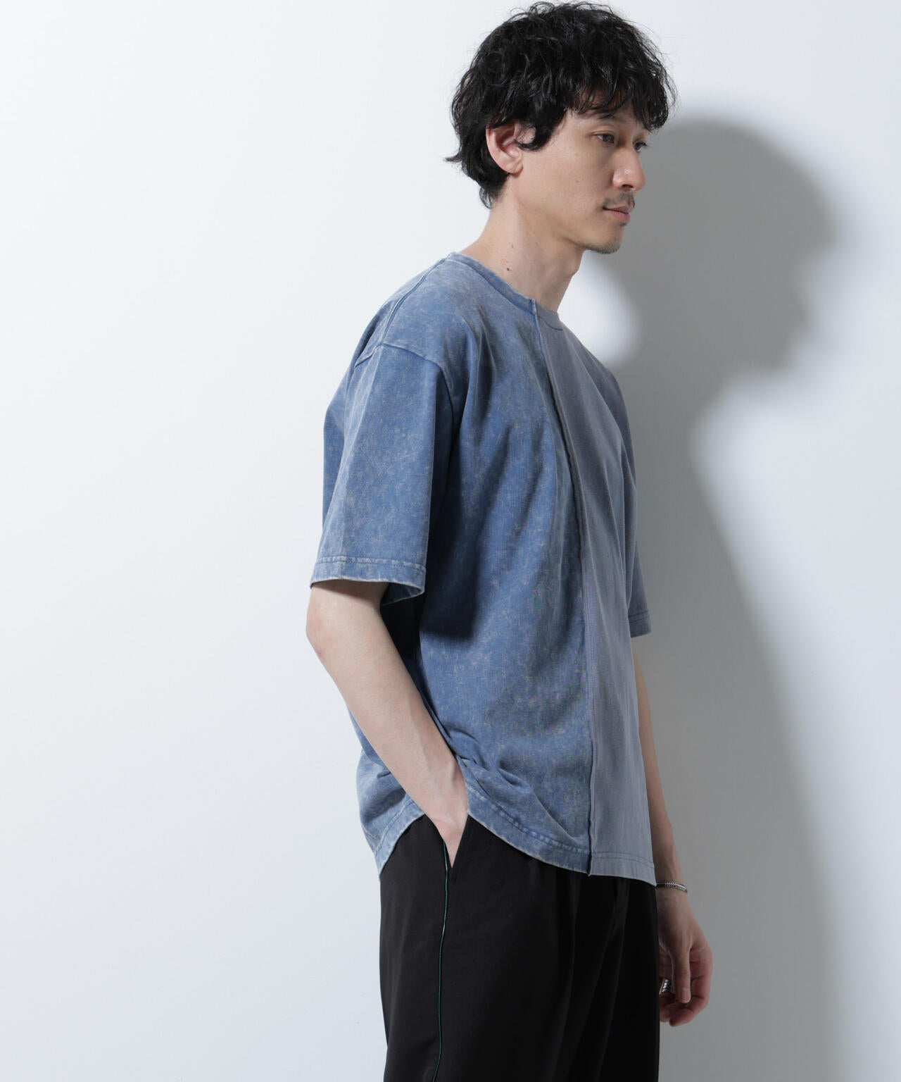 「A-C-Z」2トーンピグメントTシャツ 半袖