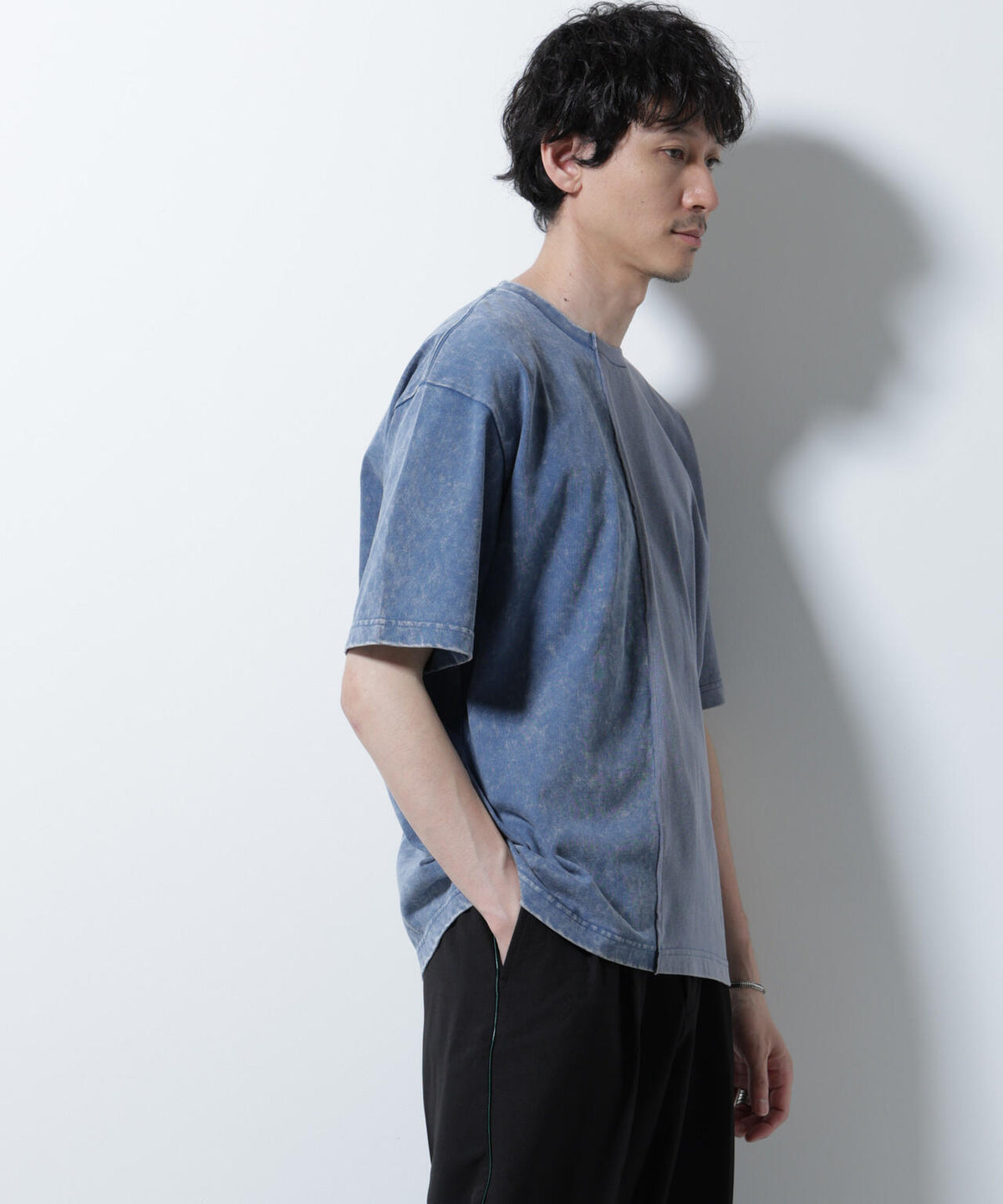 「A-C-Z」2トーンピグメントTシャツ 半袖