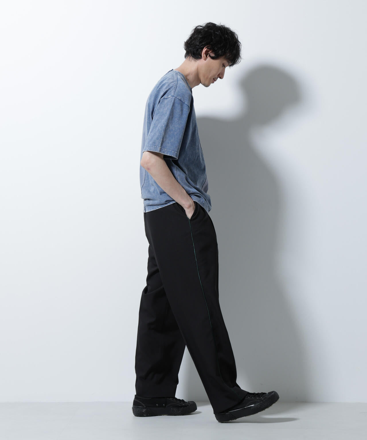 「A-C-Z」2トーンピグメントTシャツ 半袖