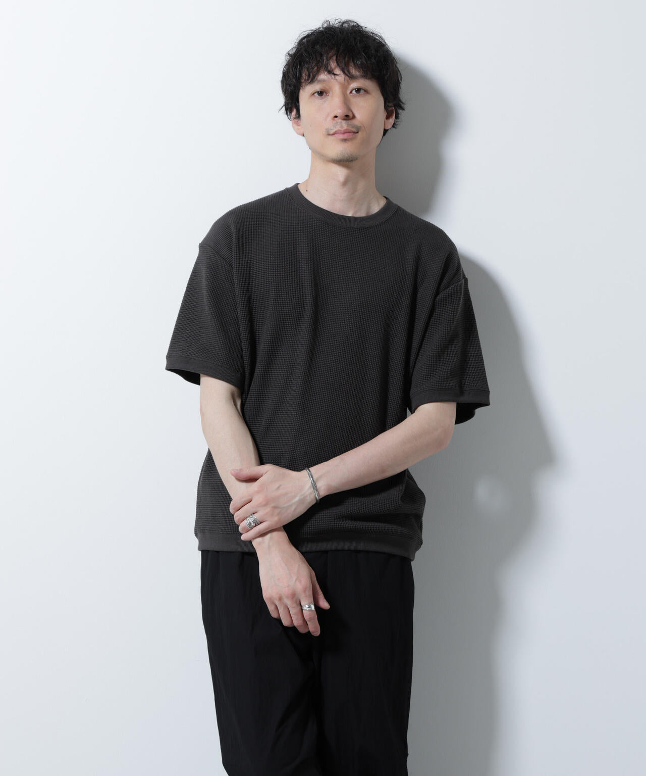 テックワッフルクルーネックTシャツ 半袖
