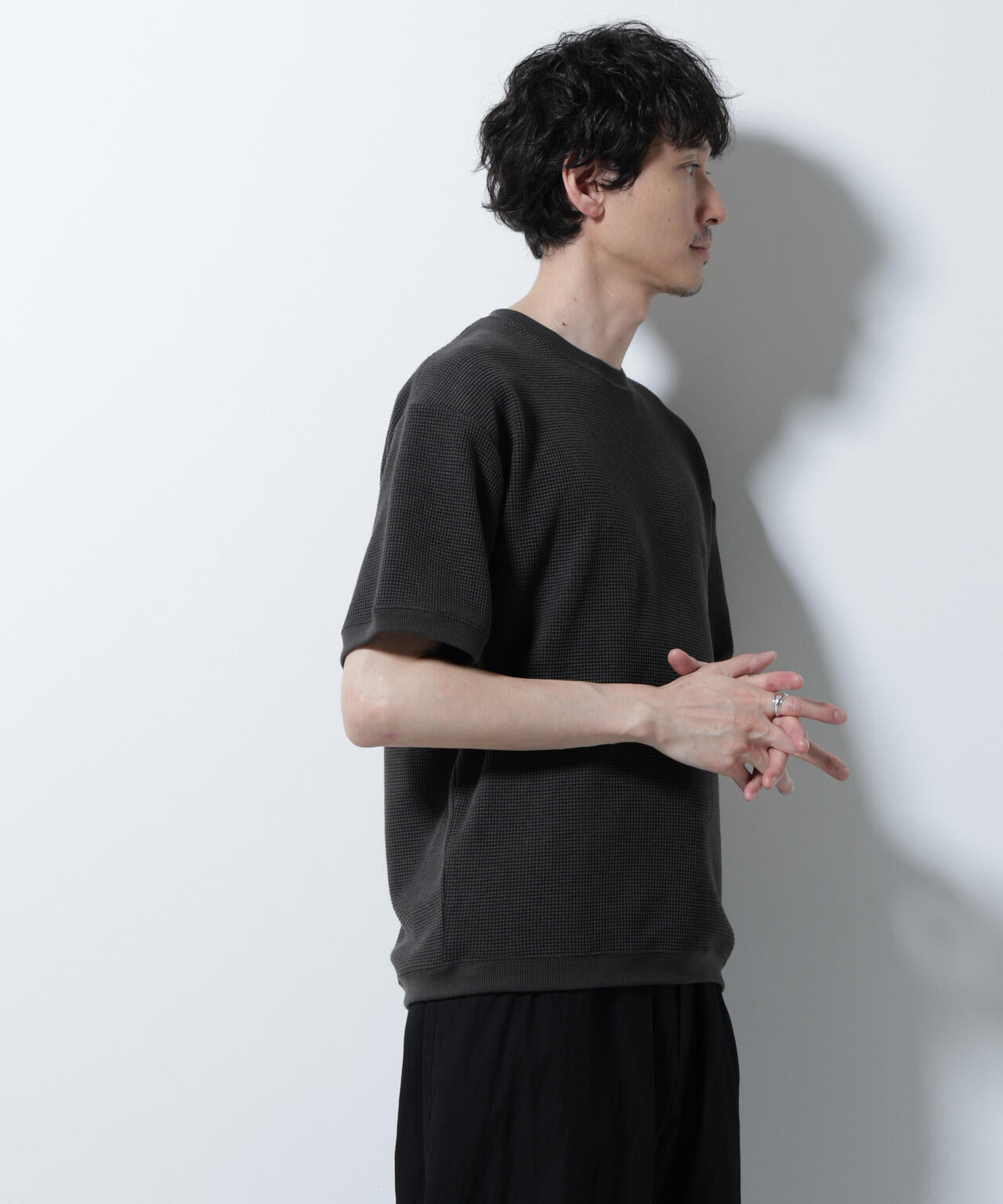 テックワッフルクルーネックTシャツ 半袖