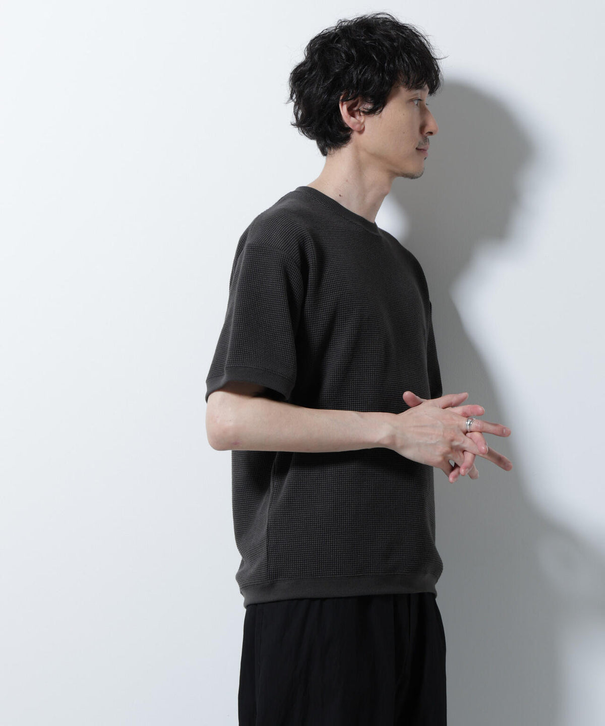テックワッフルクルーネックTシャツ 半袖