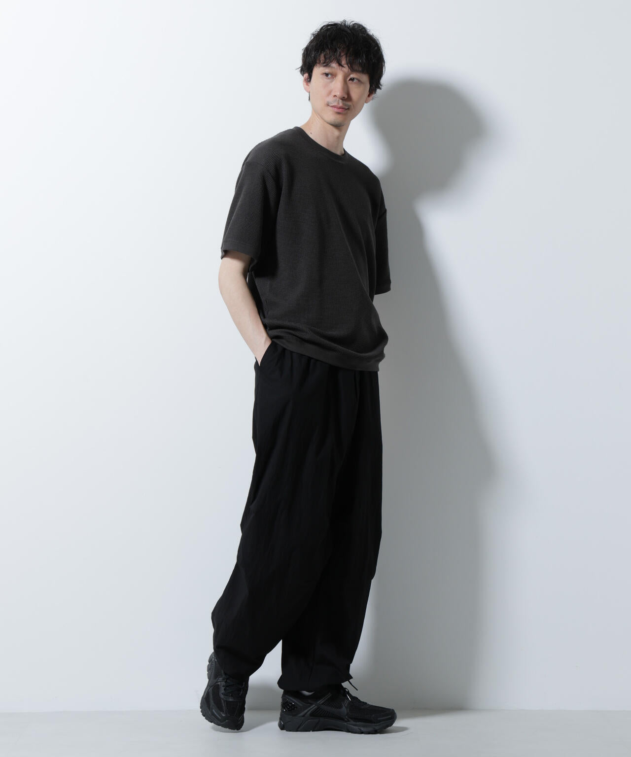 テックワッフルクルーネックTシャツ 半袖