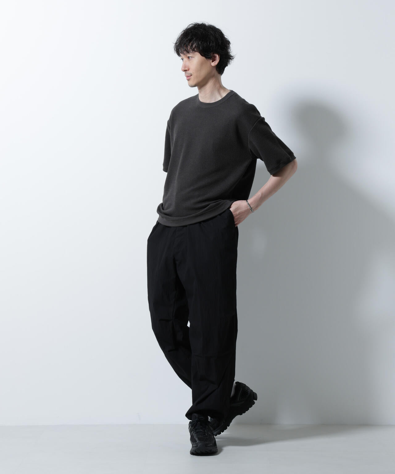 テックワッフルクルーネックTシャツ 半袖