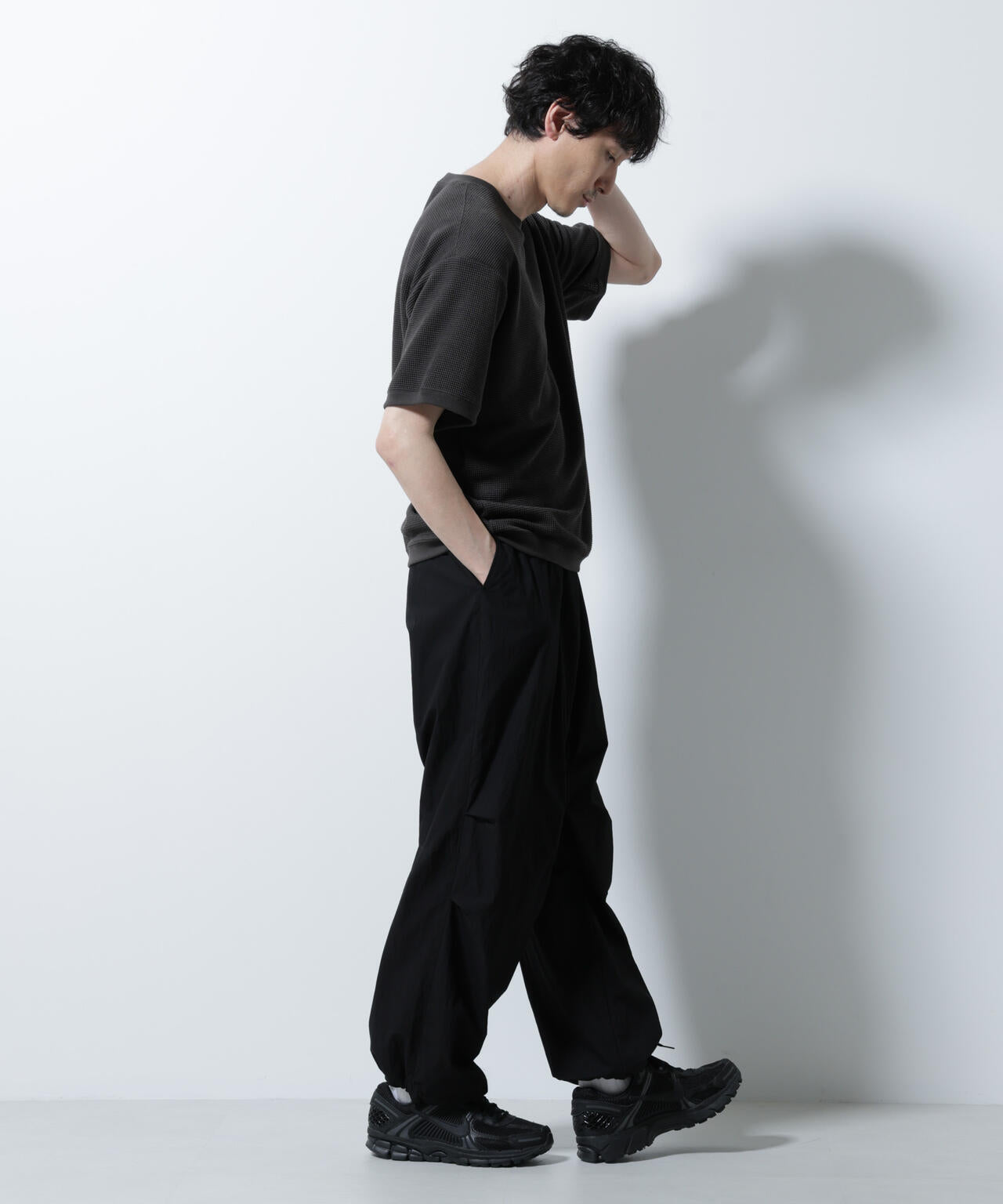 テックワッフルクルーネックTシャツ 半袖