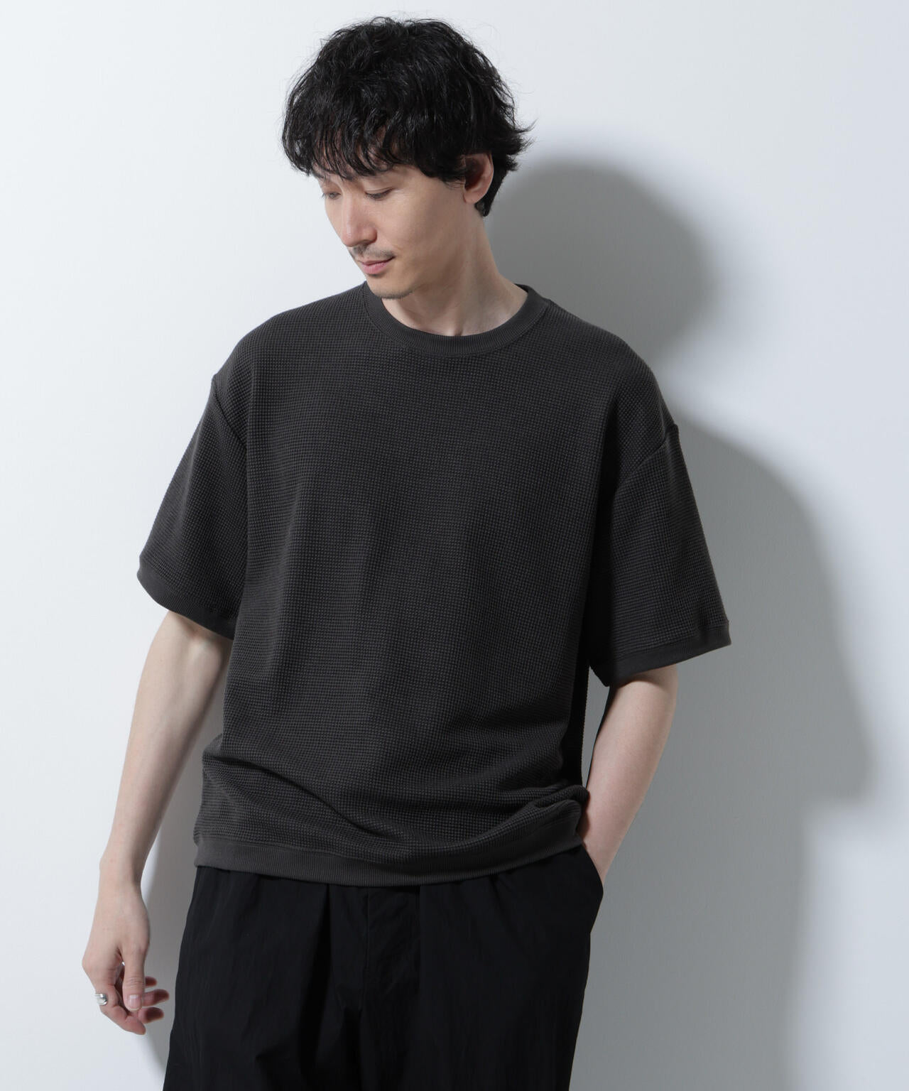 テックワッフルクルーネックTシャツ 半袖