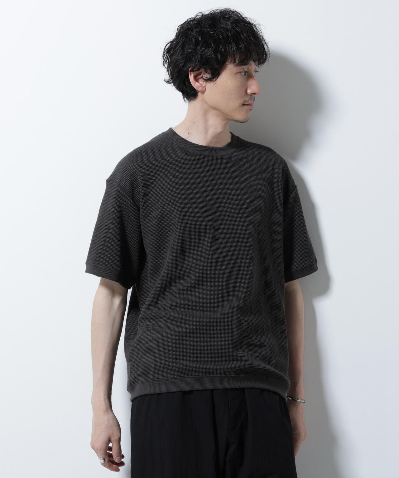 テックワッフルクルーネックTシャツ 半袖