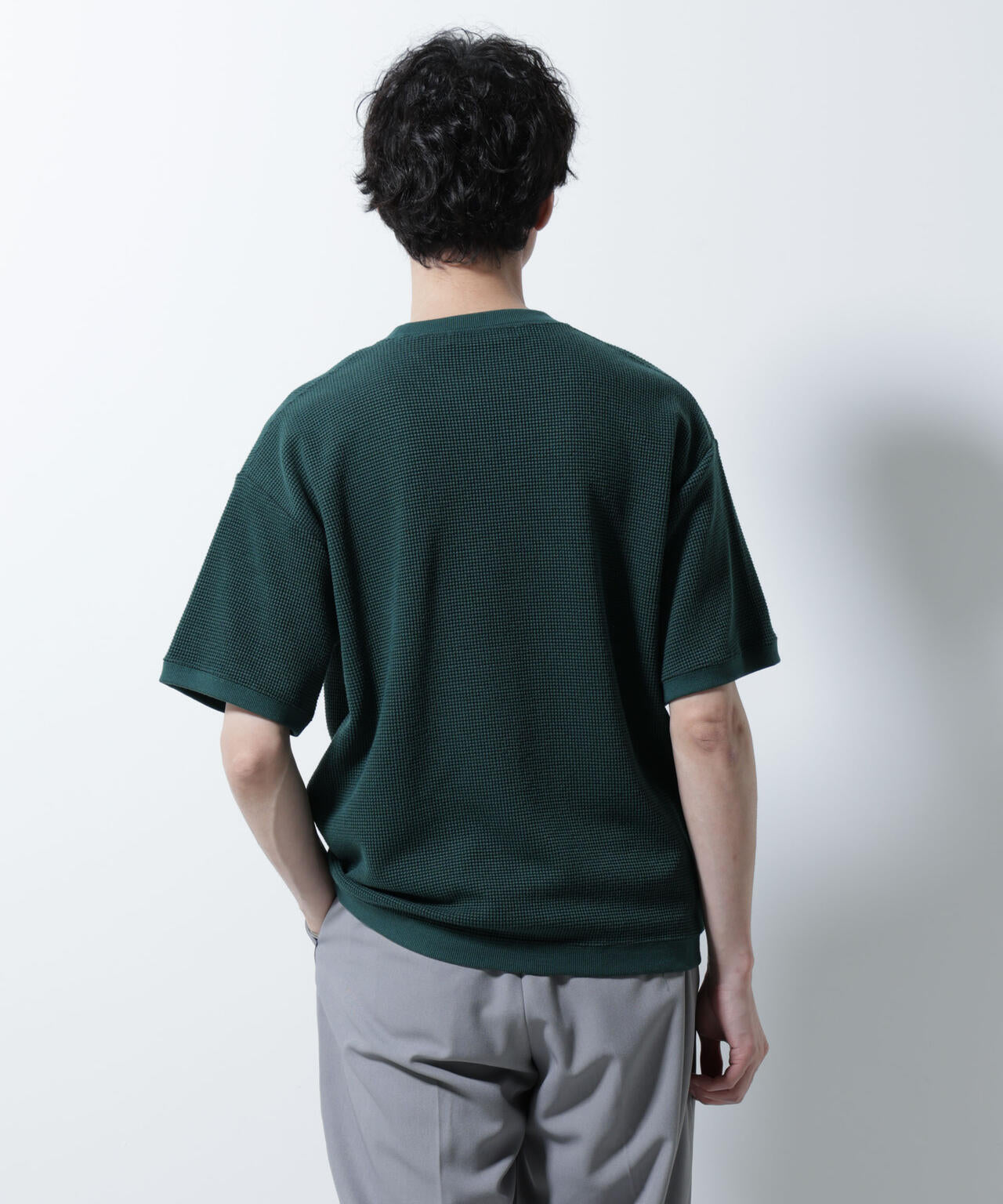 テックワッフルクルーネックTシャツ 半袖
