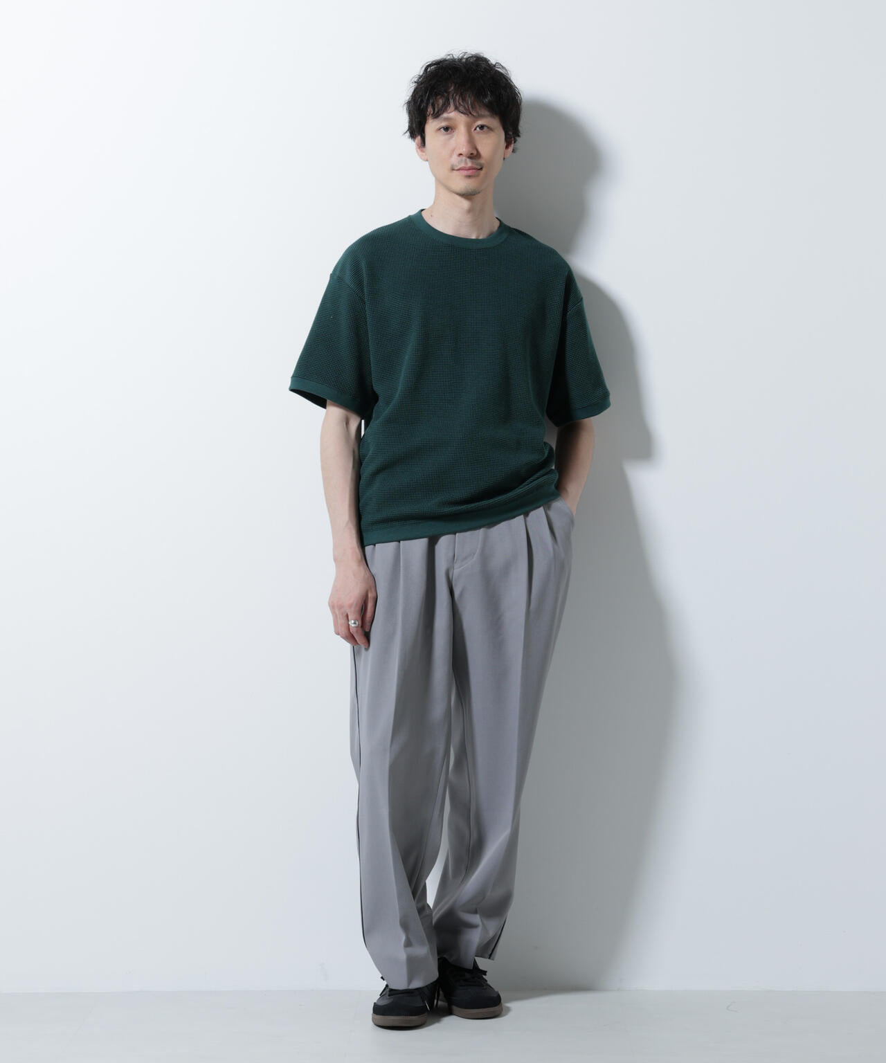 テックワッフルクルーネックTシャツ 半袖