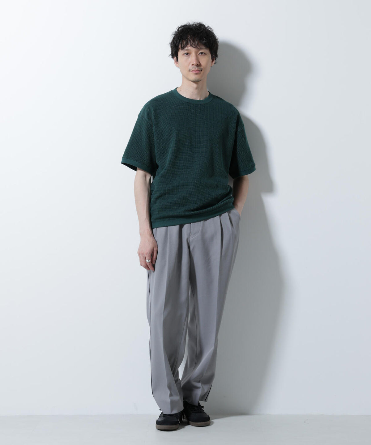 テックワッフルクルーネックTシャツ 半袖