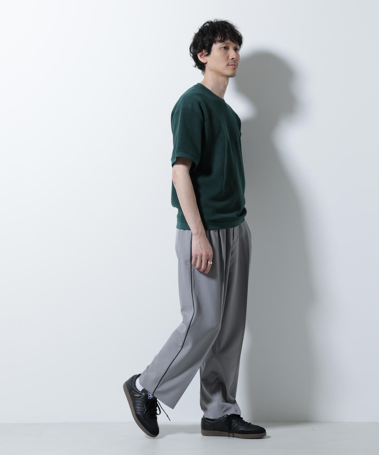 テックワッフルクルーネックTシャツ 半袖