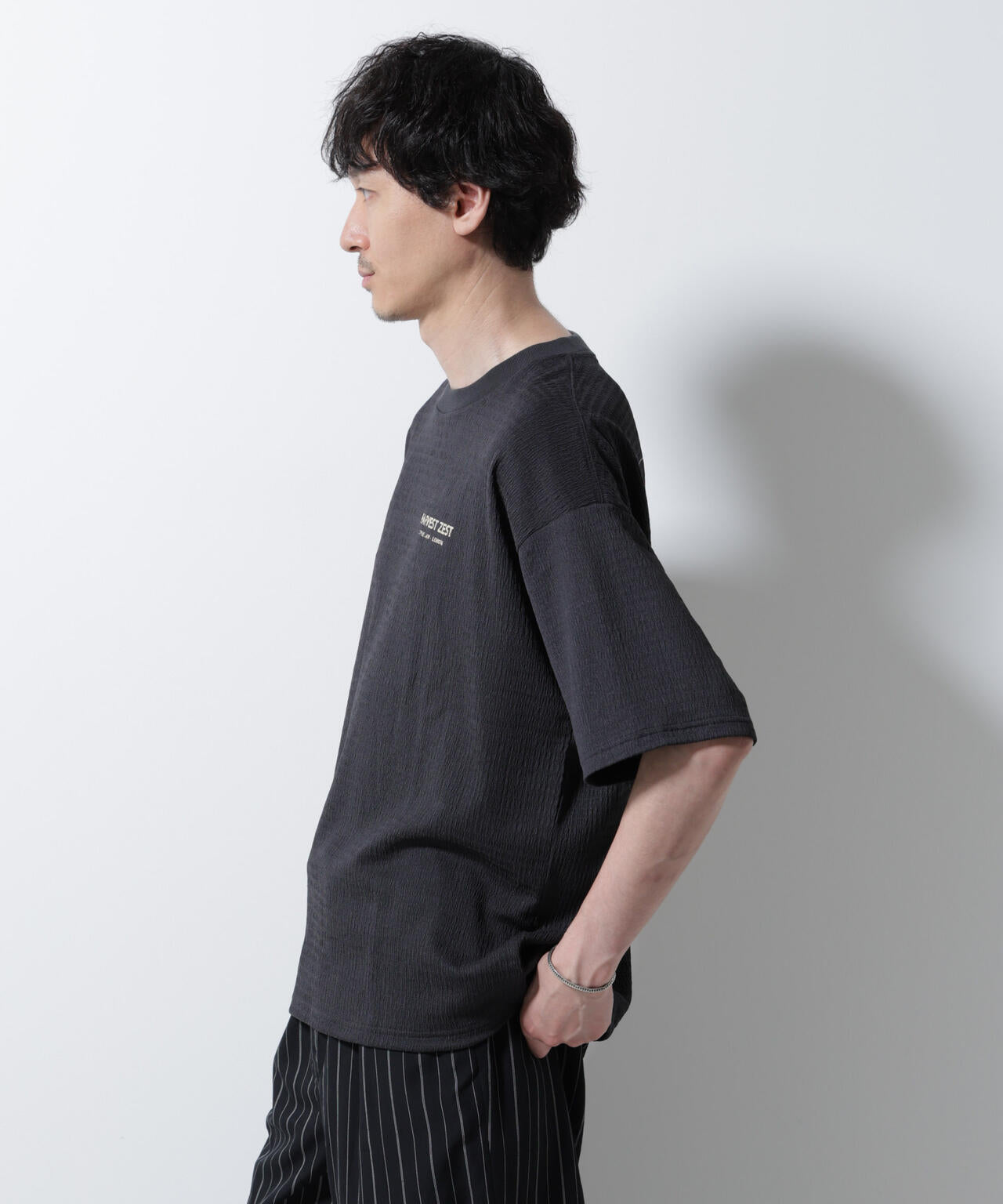 楊柳プリントTシャツ 半袖