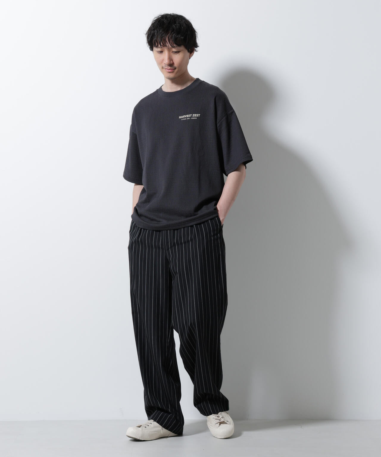 楊柳プリントTシャツ 半袖