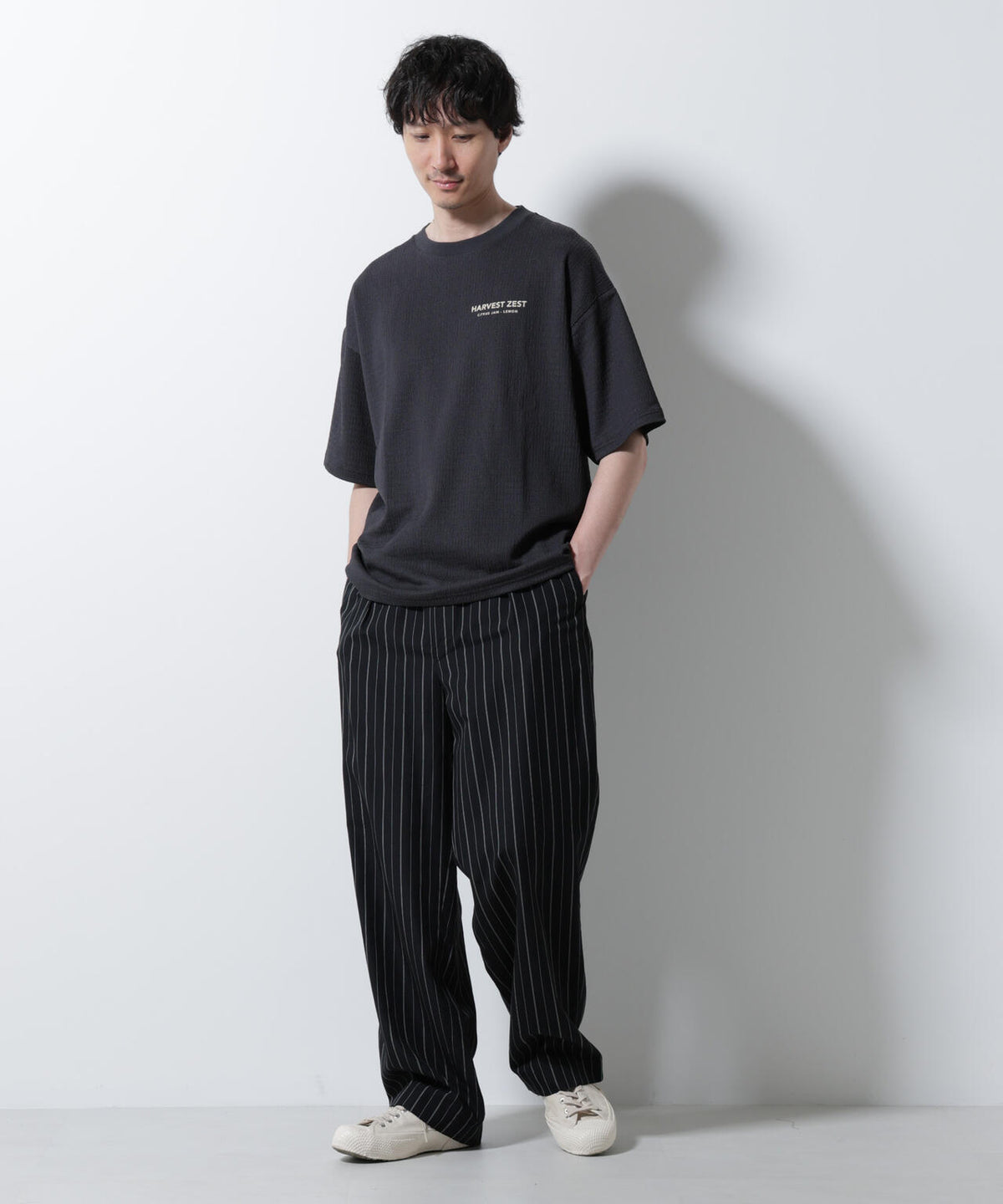 楊柳プリントTシャツ 半袖