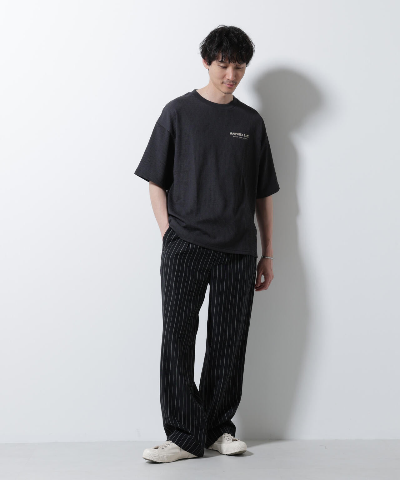 楊柳プリントTシャツ 半袖