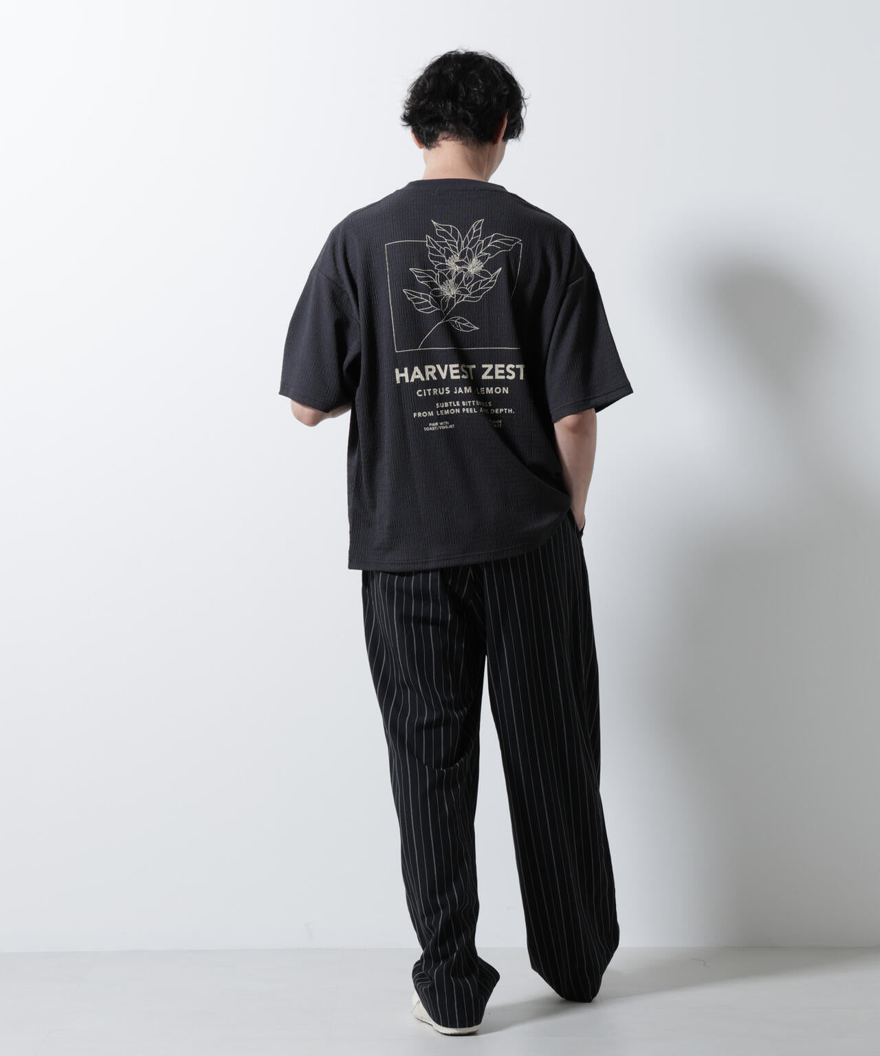 楊柳プリントTシャツ 半袖