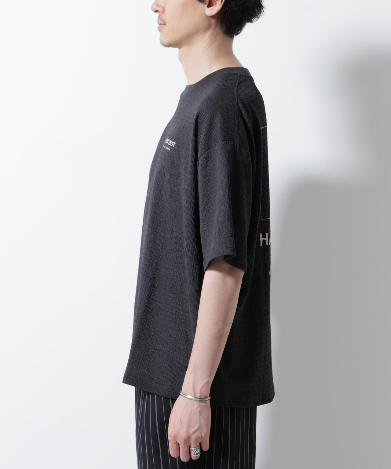 楊柳プリントTシャツ 半袖