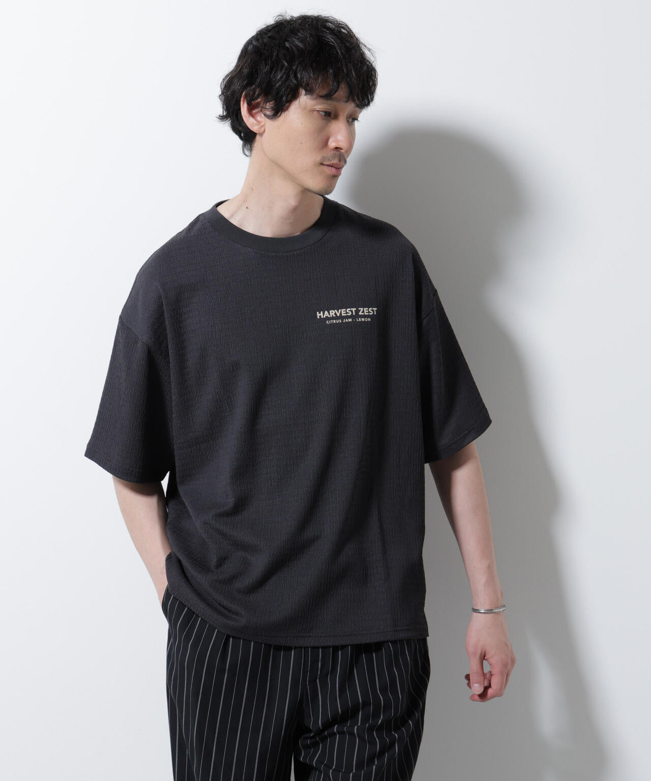 楊柳プリントTシャツ 半袖
