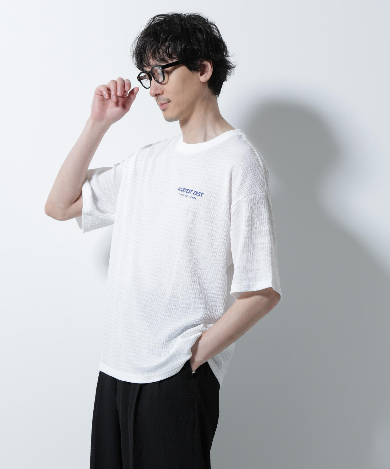 楊柳プリントTシャツ 半袖