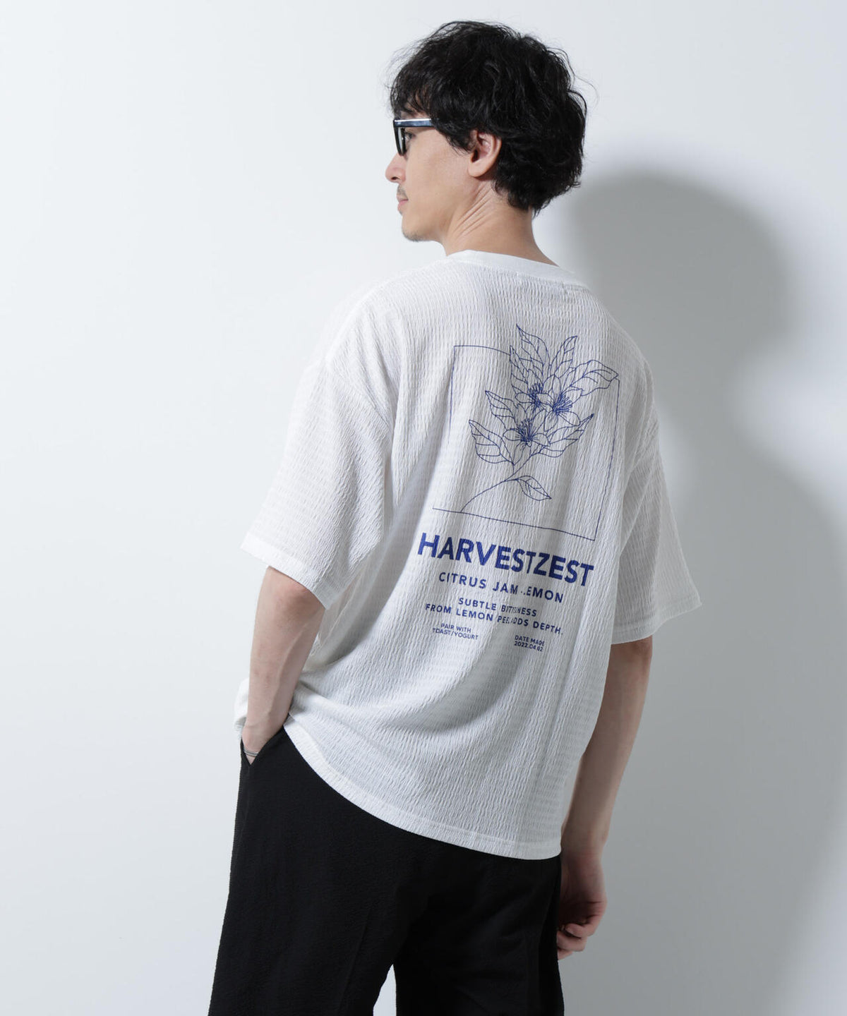 楊柳プリントTシャツ 半袖