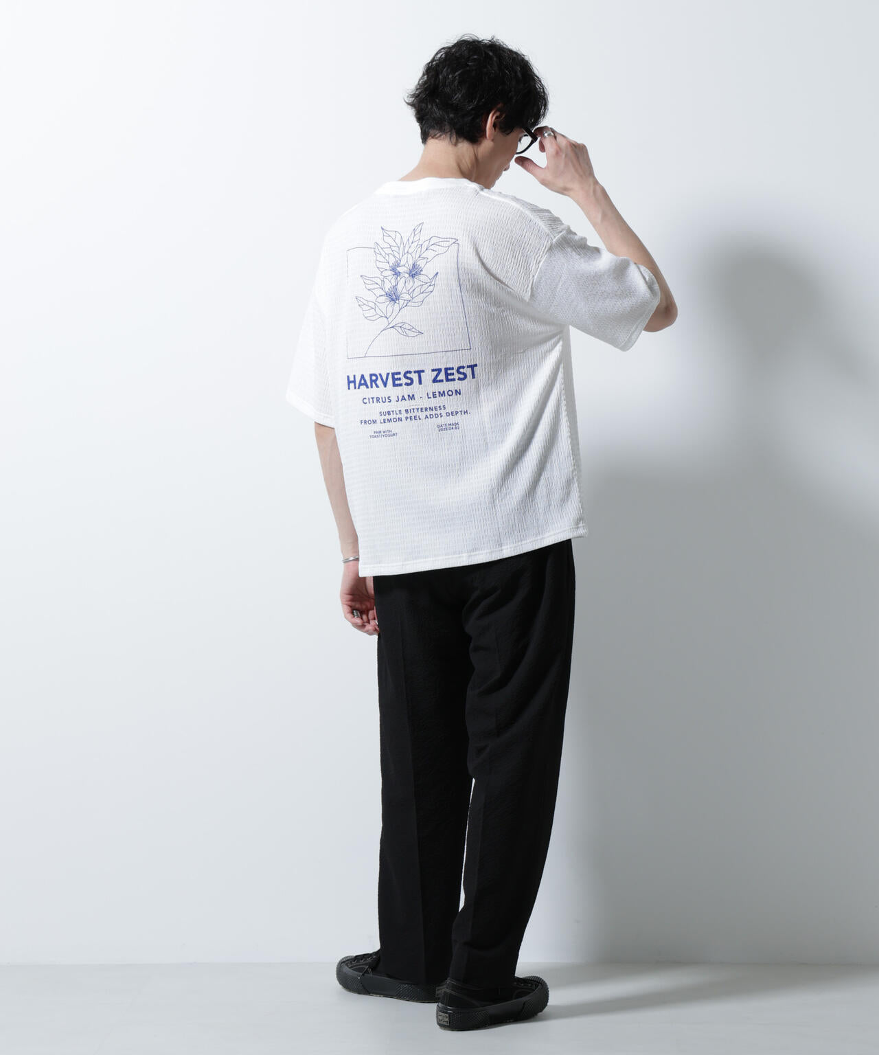 楊柳プリントTシャツ 半袖