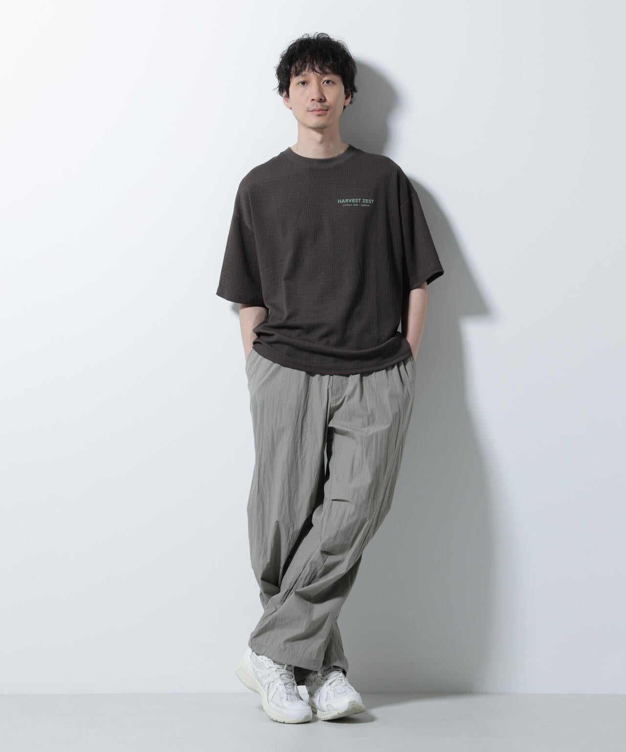 楊柳プリントTシャツ 半袖