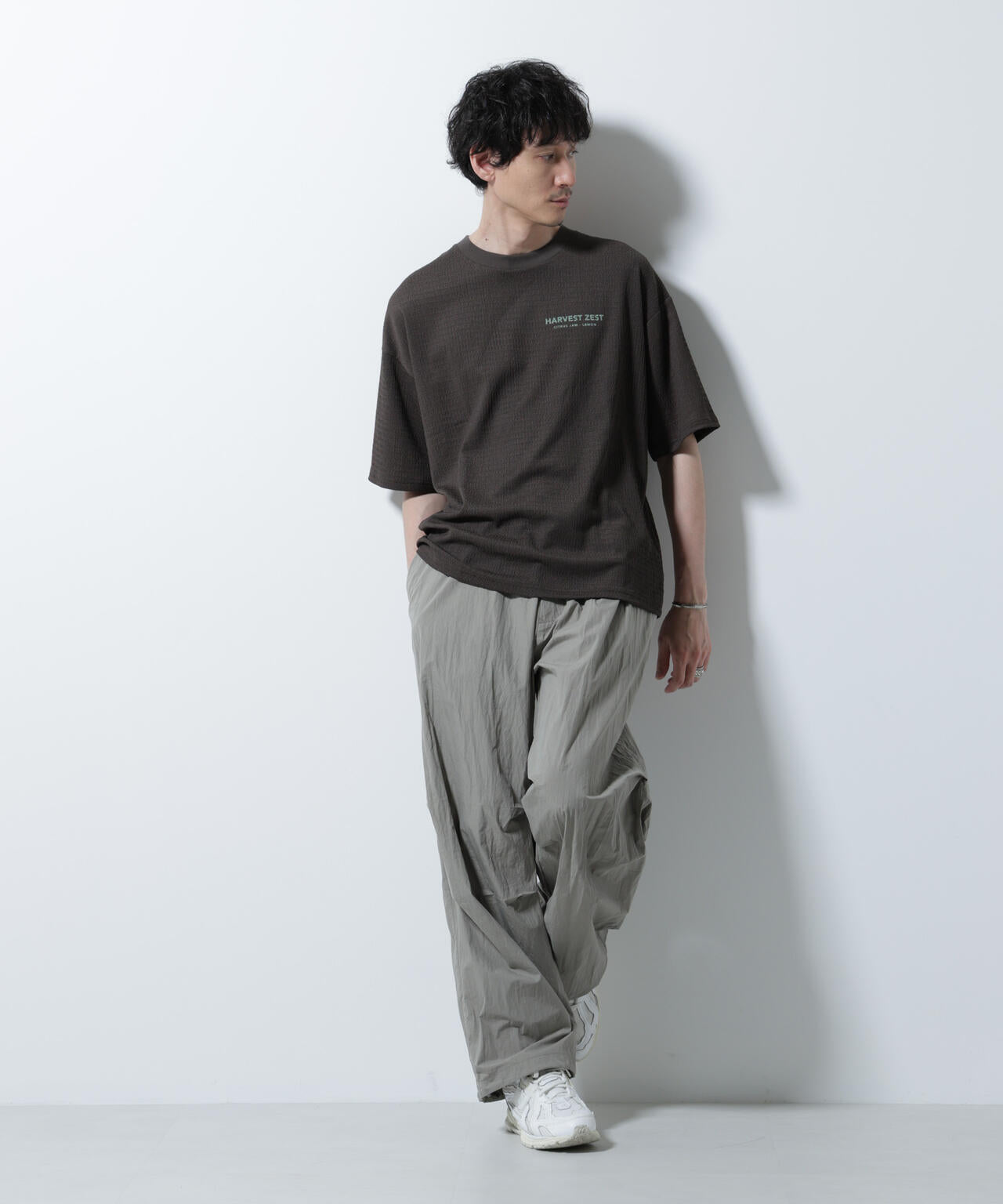 楊柳プリントTシャツ 半袖