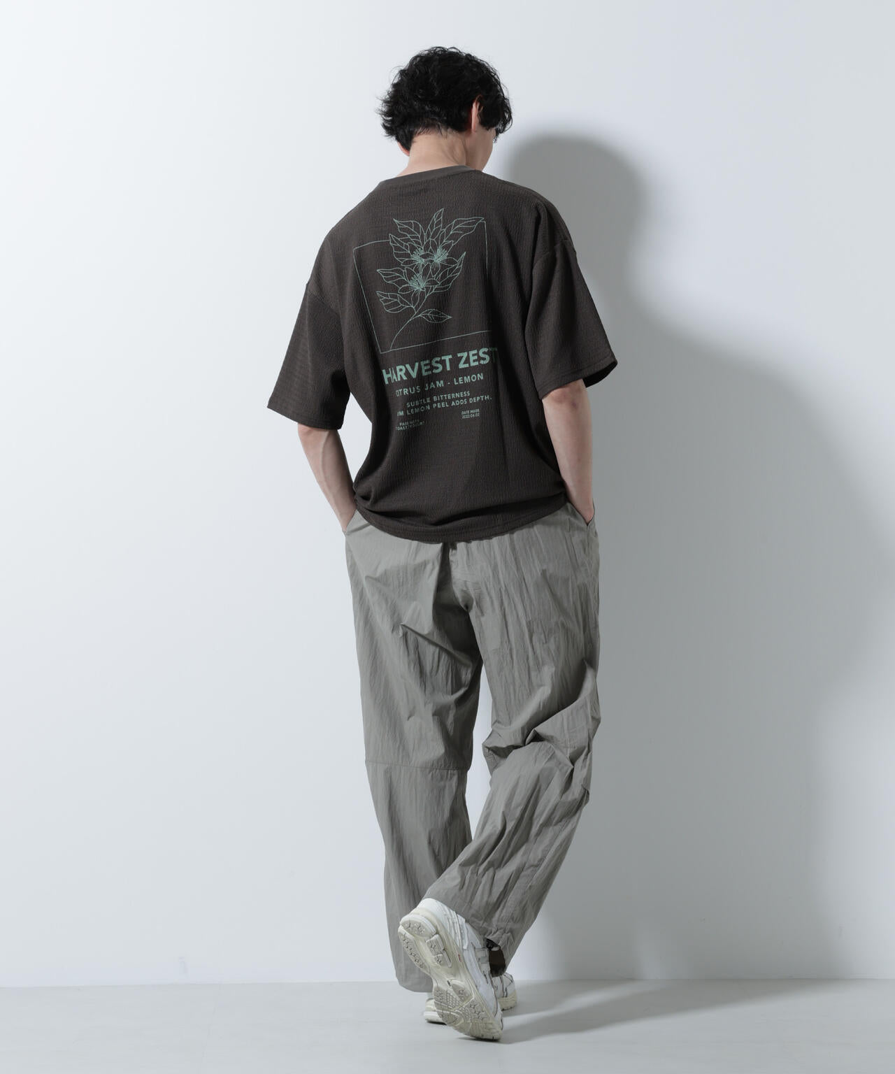 楊柳プリントTシャツ 半袖