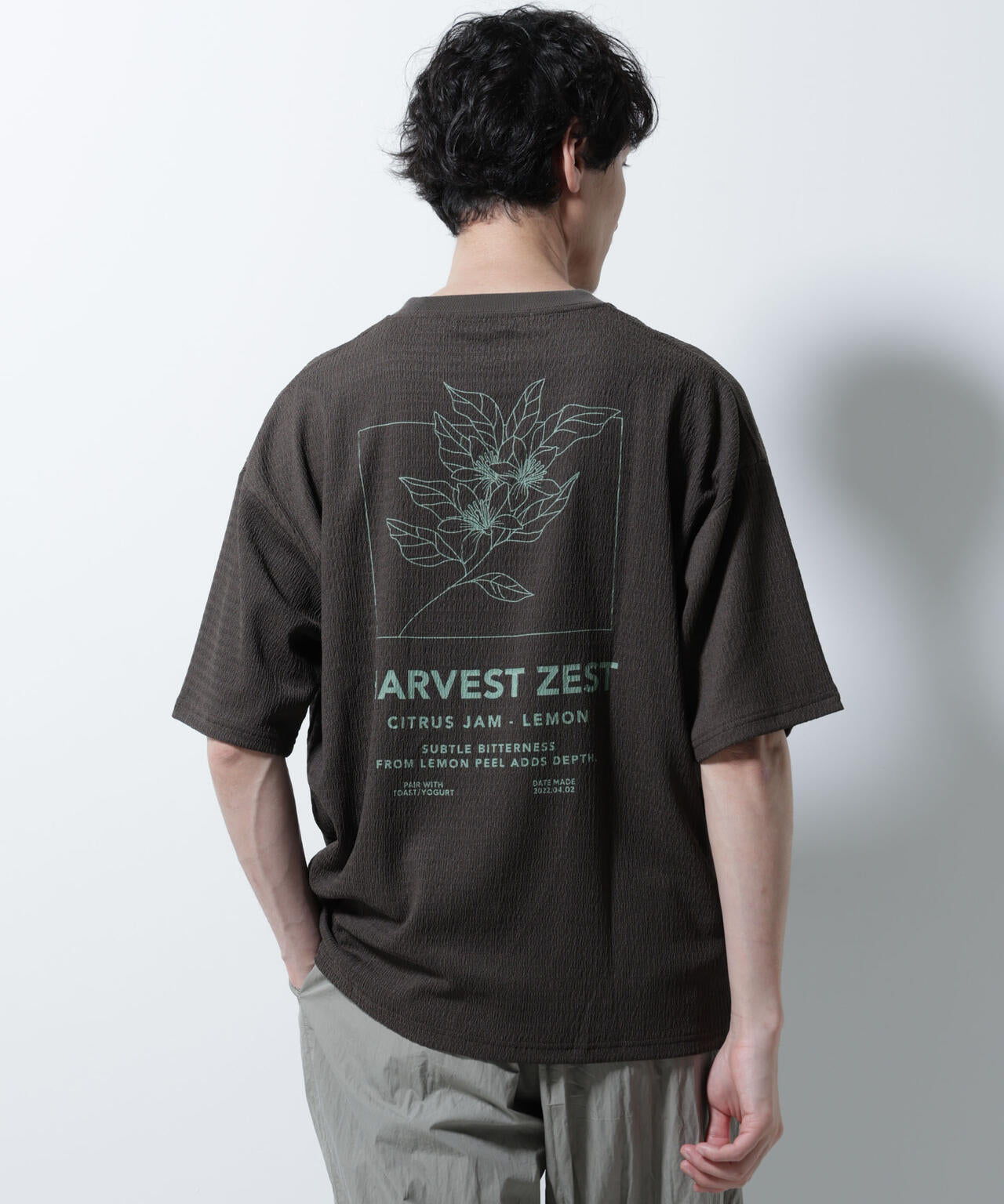 楊柳プリントTシャツ 半袖
