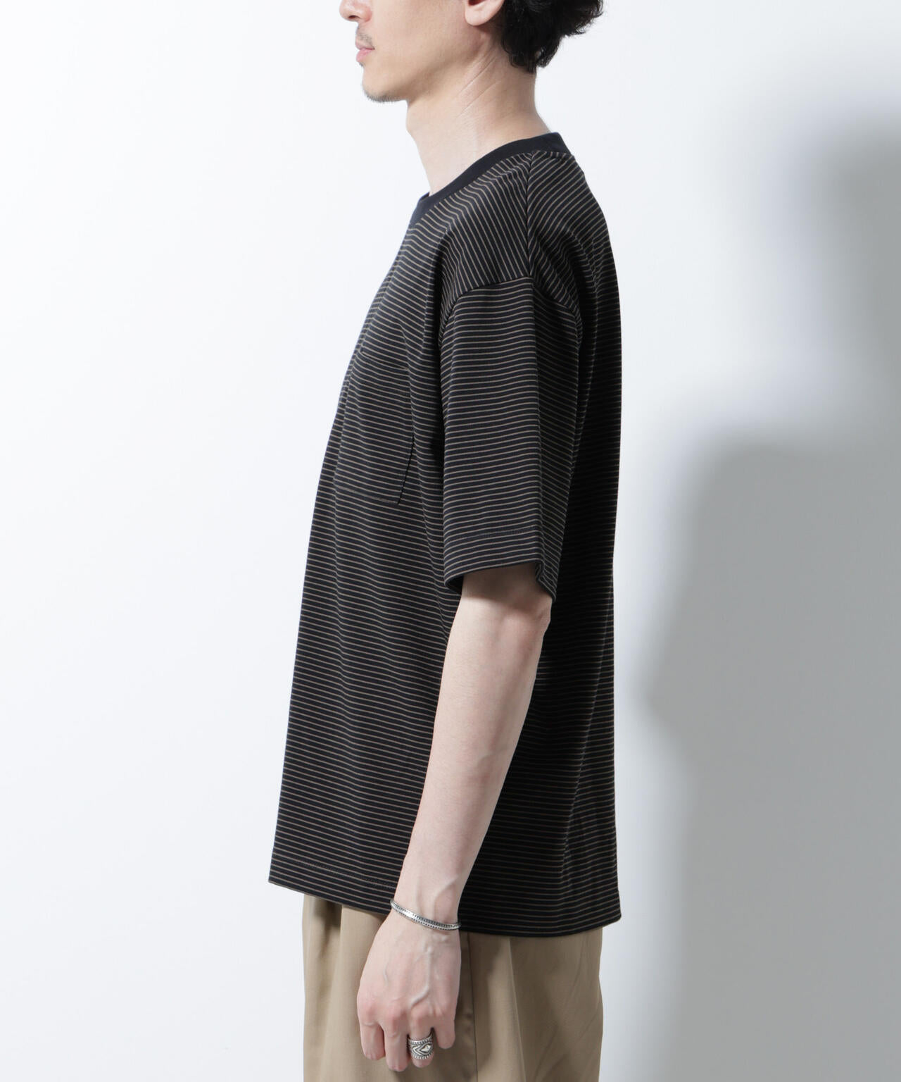 20シルケットボーダーTシャツ 半袖